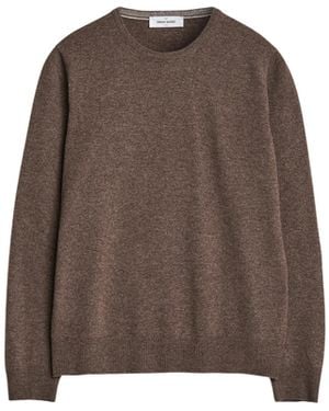 Gran Sasso Wool/Cashmere Crew Neck Melange - Brown