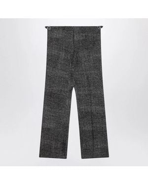 Prada Herringbone Trousers - Grey