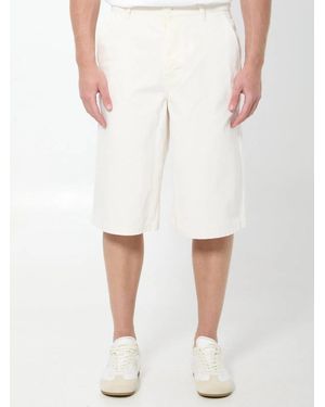 Ami Paris Loose Twill Bermuda Shorts - White