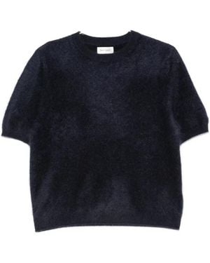 Soft Goat Cashmere T-Shirt - Blue