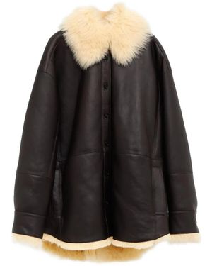 Acne Studios Leather Shearling Jacket - Black