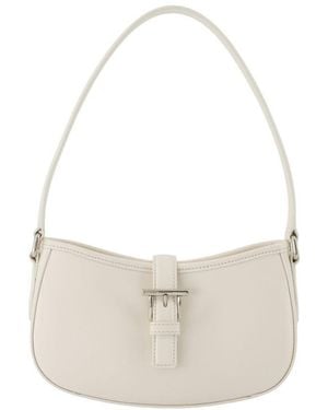 McQueen Mini Shoulder Bag T Bar - White