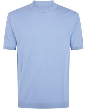 Nuur Short Sleeved Turtle Neck T-Shirt - Blue