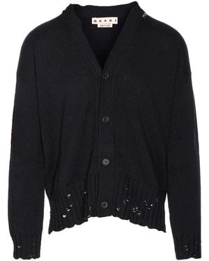 Marni Knitted Cardigan With Buttons Closure - Black