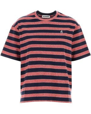 Jil Sander T-Shirt Cn Ss Emb - Red