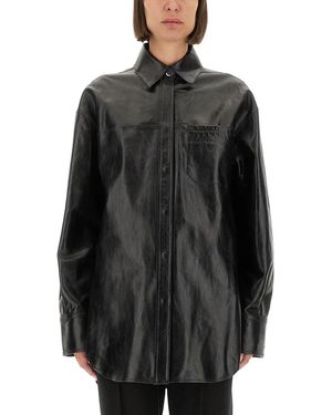 Max Mara Leather Borel Shirt - Black