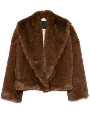 BB COUTURE Farrah Faux Fur Jacket - Brown