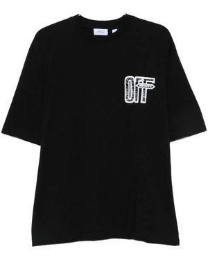Off-White c/o Virgil Abloh Motion Arrow Skate Cotton T-Shirt - Black