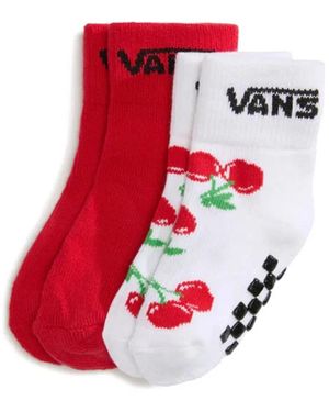 Vans "Checkboard With Logo" Socks - Red
