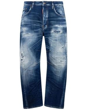 DSquared² 5 Pockets Cotton Elastane Trousers - Blue