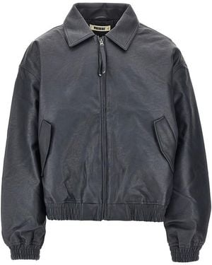 Woodbird Wbbao Faux Leather Biker Jacket - Gray