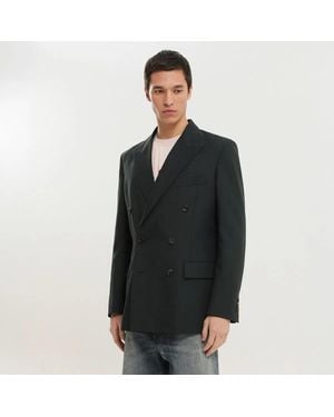 1989 STUDIO Dark Double-Breasted Blazer - Black