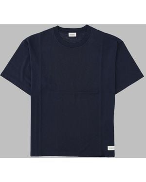 Saint Laurent T-Shirt Con Patch Logo - Blue