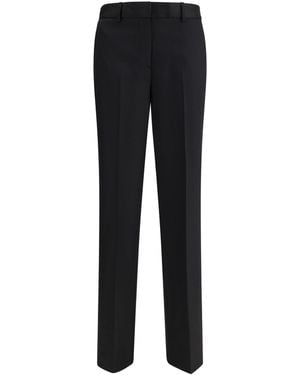 Lardini Straight Tailored Trousers Wool Ovis Aries - Black