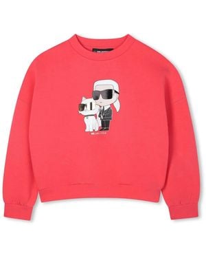 KARL LAGERFELD Sweatshirt With Logo - Pink