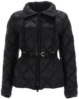 Max Mara S Max Mara Quilted Jacket With Belt - Black