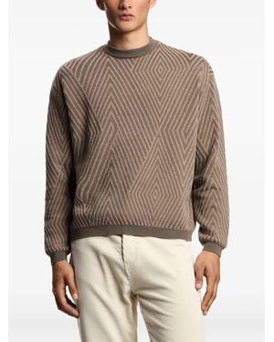 Emporio Armani Round Neck Sweater - Brown