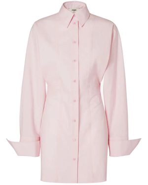 Fendi Light Cotton Poplin Dress - Pink