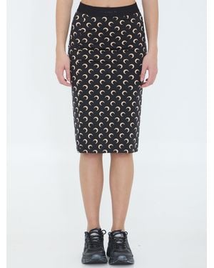 Marine Serre Moon Jersey Skirt - Black