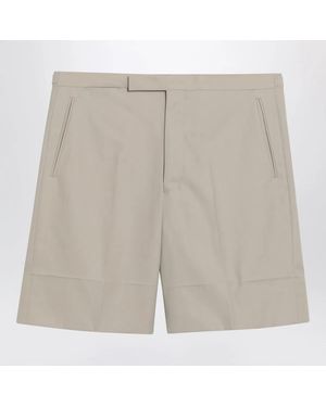 Prada Sandcolored Cotton Bermuda Shorts - Natural