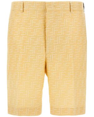 Fendi Bermuda Jacquard Ff - Yellow