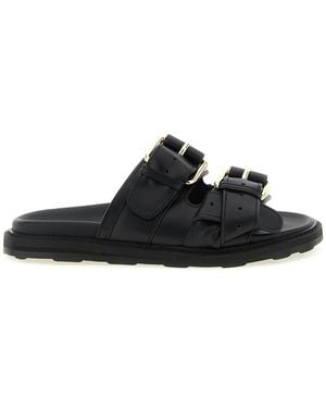 Moschino Double Strap Sandals - Black