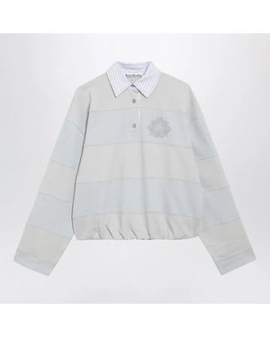 Acne Studios Striped Polo Sweatshirt - White