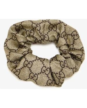 Gucci Gg Silk Scrunchie - Metallic