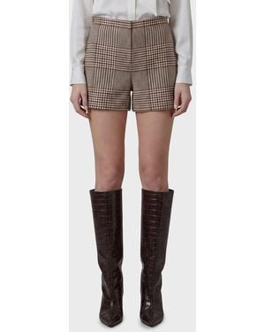 FEDERICA TOSI Glen Plaid Shorts - Grey