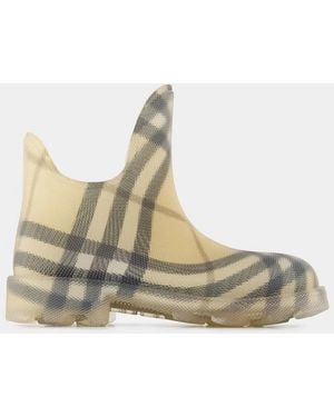Burberry Marsh Low Ankle Boots - Natural