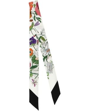 Gucci Flora' Scarf - White