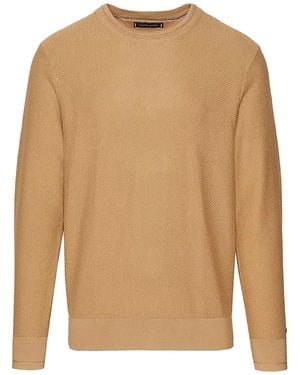 Tommy Hilfiger Honeycomb Knit Pullover - Natural