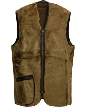 Barbour "Warm Pile" Sleeveless Jacket - Green