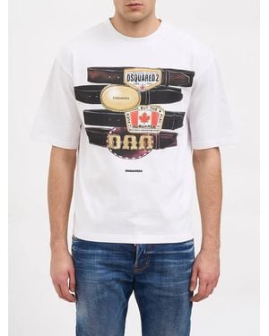 DSquared² Iconique Loose Fit T-Shirt - White