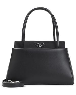 Prada Structured Leather Bag - Black