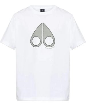 Moose Knuckles Logo Graphic T-Shirt - White