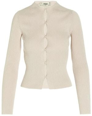 Fendi Cotton Cardigan - White