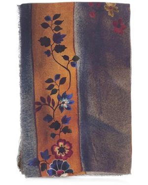 Faliero Sarti Kaki Carpet Print Stole - Blue