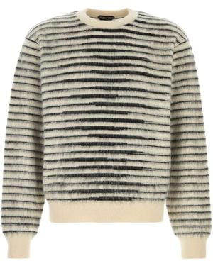 Tom Ford Embroidered Mohair-Blend Jumper For - Multicolour