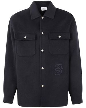 Drole de Monsieur "La Surchemise Laine" Jacket - Blue