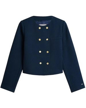 Tommy Hilfiger Preppy Texture Lady Jacket - Blue