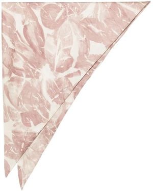 Alysi Printed Silk Foulard - Pink