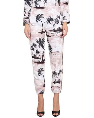 Palm Angels Island Print Trousers - Natural