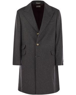 Brunello Cucinelli Wool And Cashmere Coat - Black