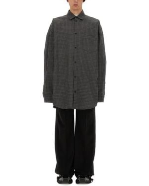 Balenciaga Oversized Fit Cotton Shirt For - Black