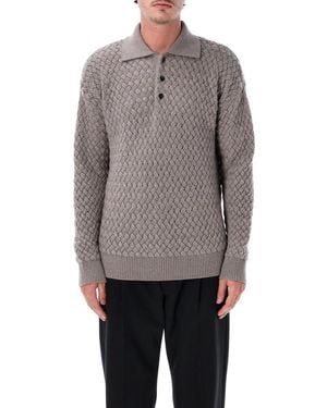 Bottega Veneta Intrecciato Wool Jumper - Grey