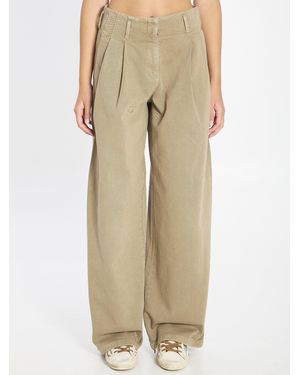 Golden Goose Cotton Pants - Natural