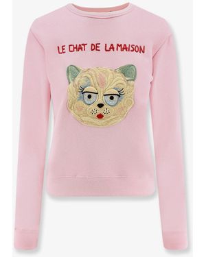 Valentino Le Chat De La Maison Cotton Sweatshirt - Pink
