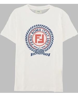 Fendi T-Shirt Con Stampa - White