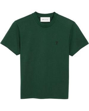 Ami Paris Ami De Coeur T-Shirt - Green